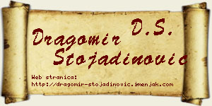 Dragomir Stojadinović vizit kartica